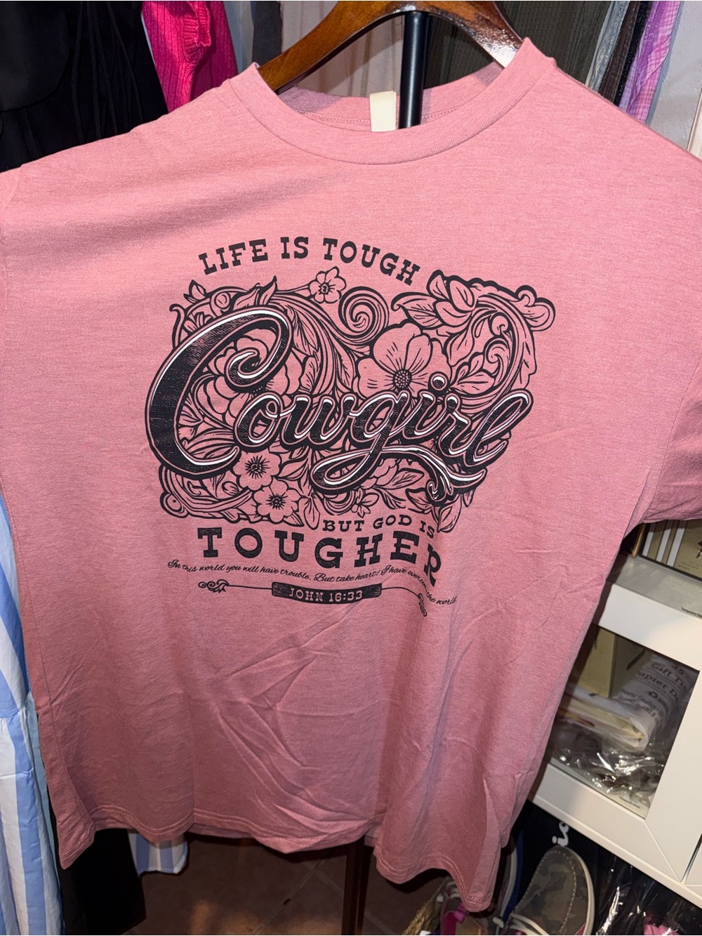 Cowgirl Graphic Short Sleeve Tee - Pink